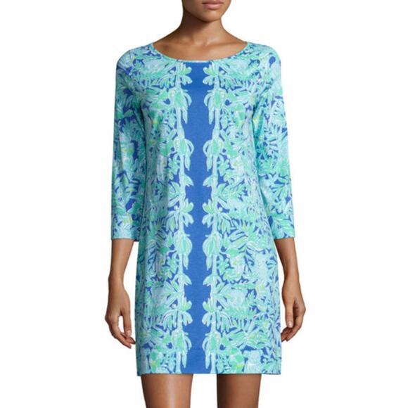 Lilly Pulitzer Marlowe Mini Shift Dress Koala of the Wild Poolside Blue XS - Picture 3 of 12
